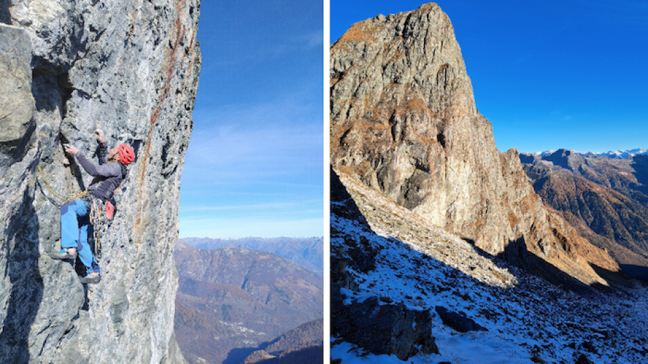 Tracciata una nuova via alpinistica sul Pizzo Fornalino, tra Bognanco e Antrona