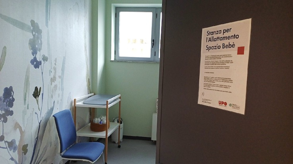 Upo, una stanza dell'allattamento al Campus di Novara