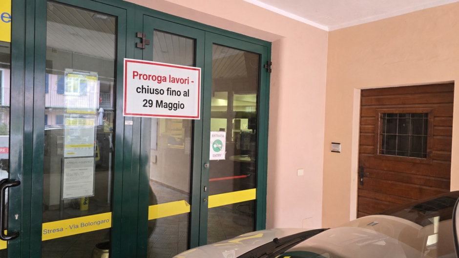 Slitta di un mese l'apertura dell'ufficio postale di Stresa
