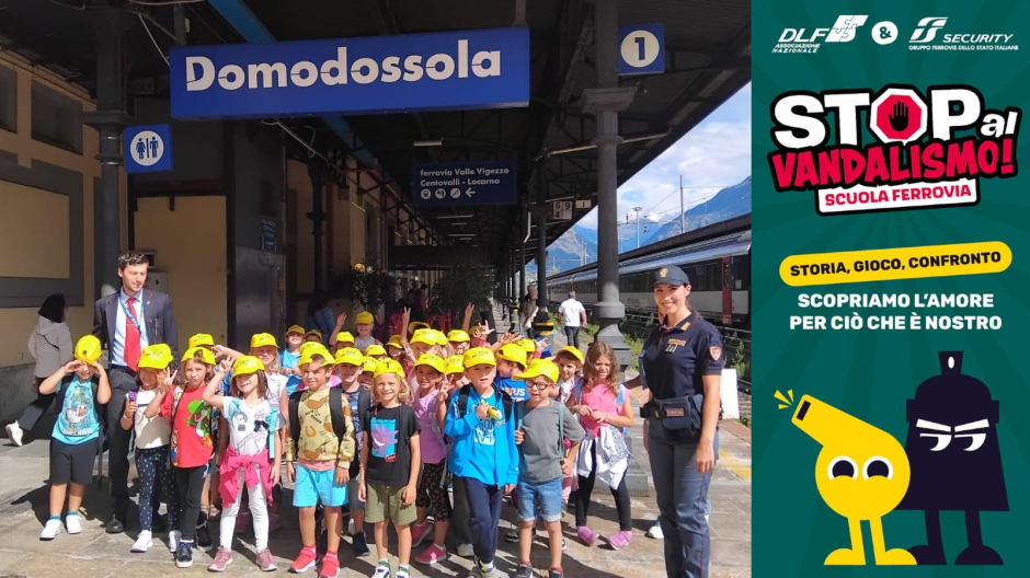 I bambini delle Milani visitano la stazione per dire “Stop al vandalismo”