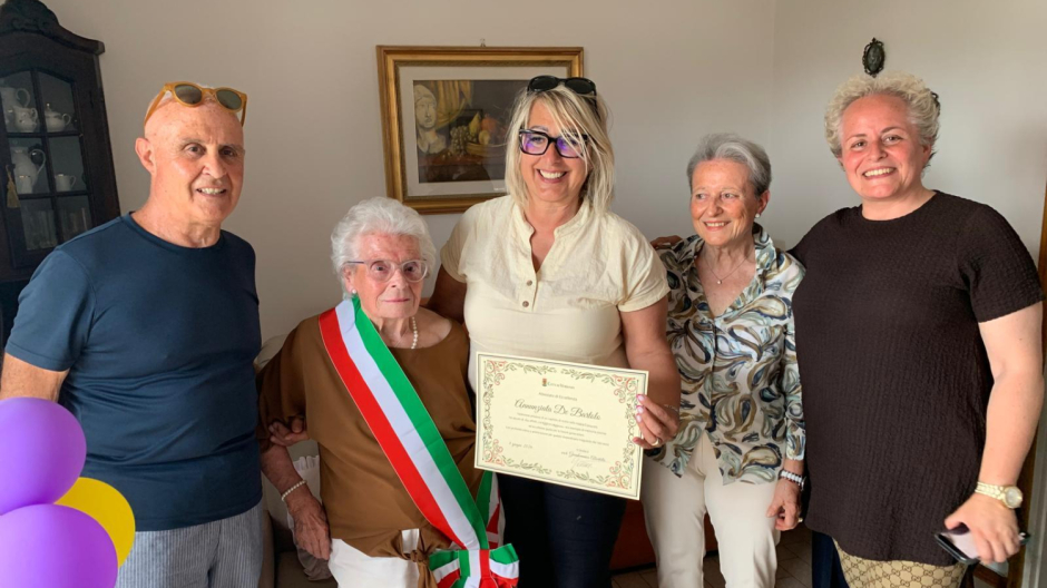Verbania festeggia i cent'anni della signora Annunziata