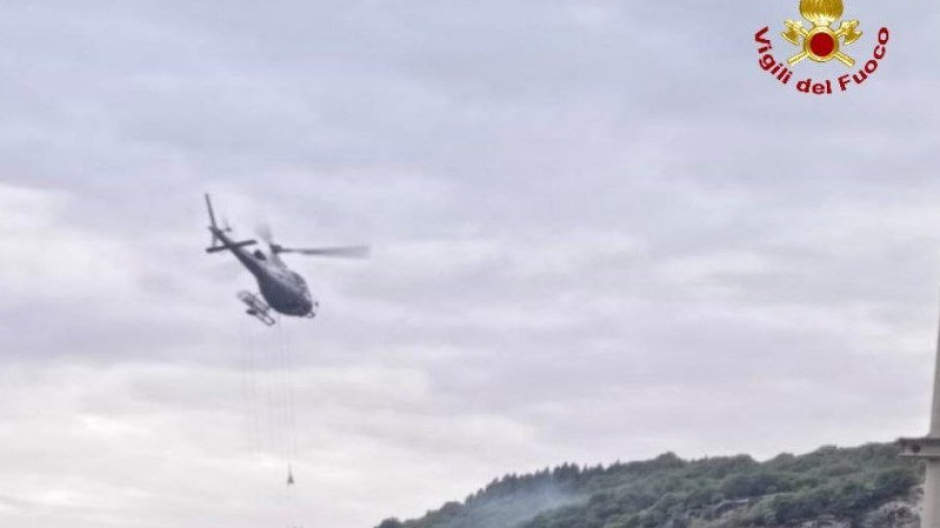 Incendio boschivo a Madonna del Sasso: rogo spento